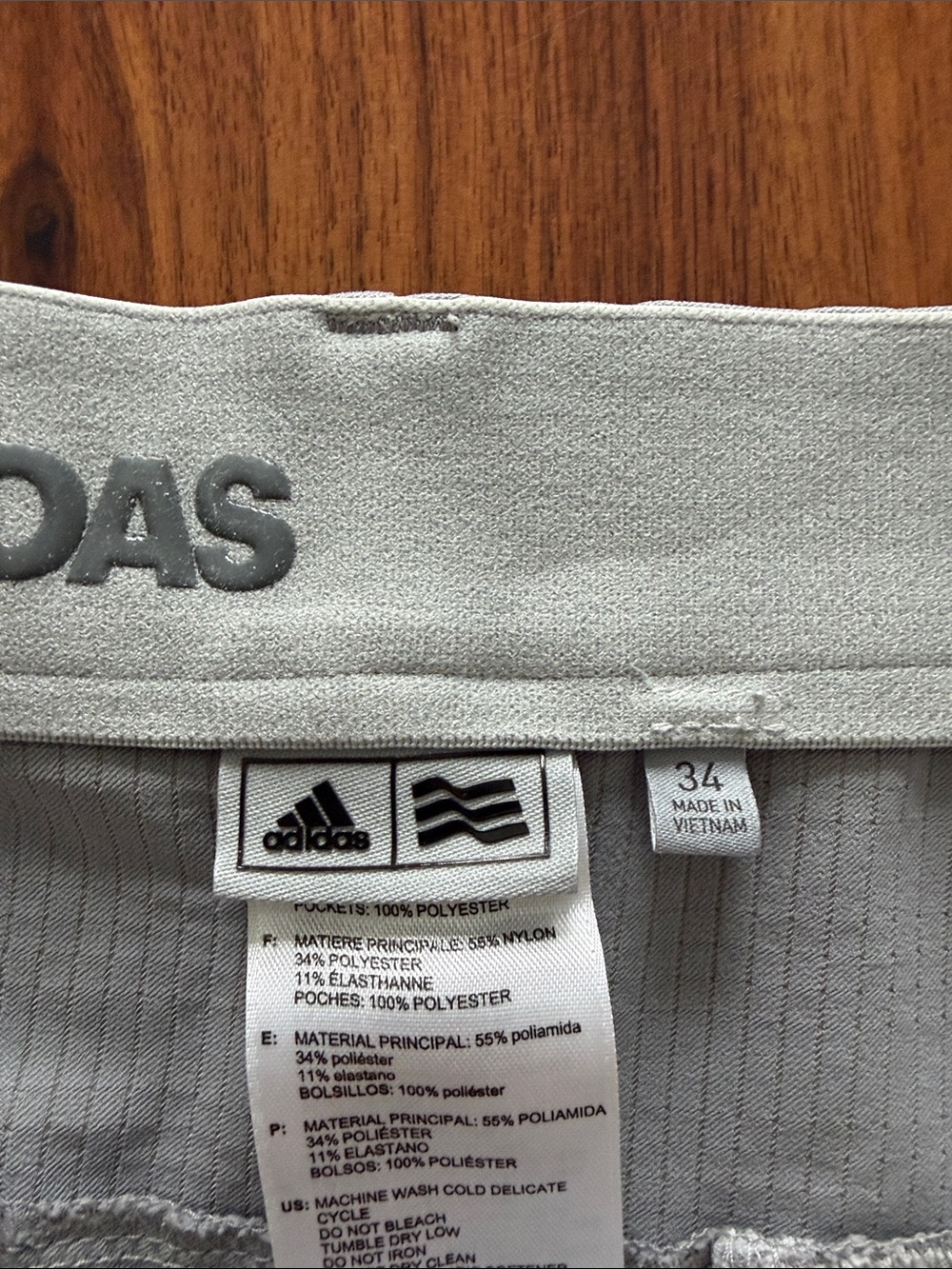 adidas Men’s Light Gray Hybrid Shorts - Picture 2 of 4